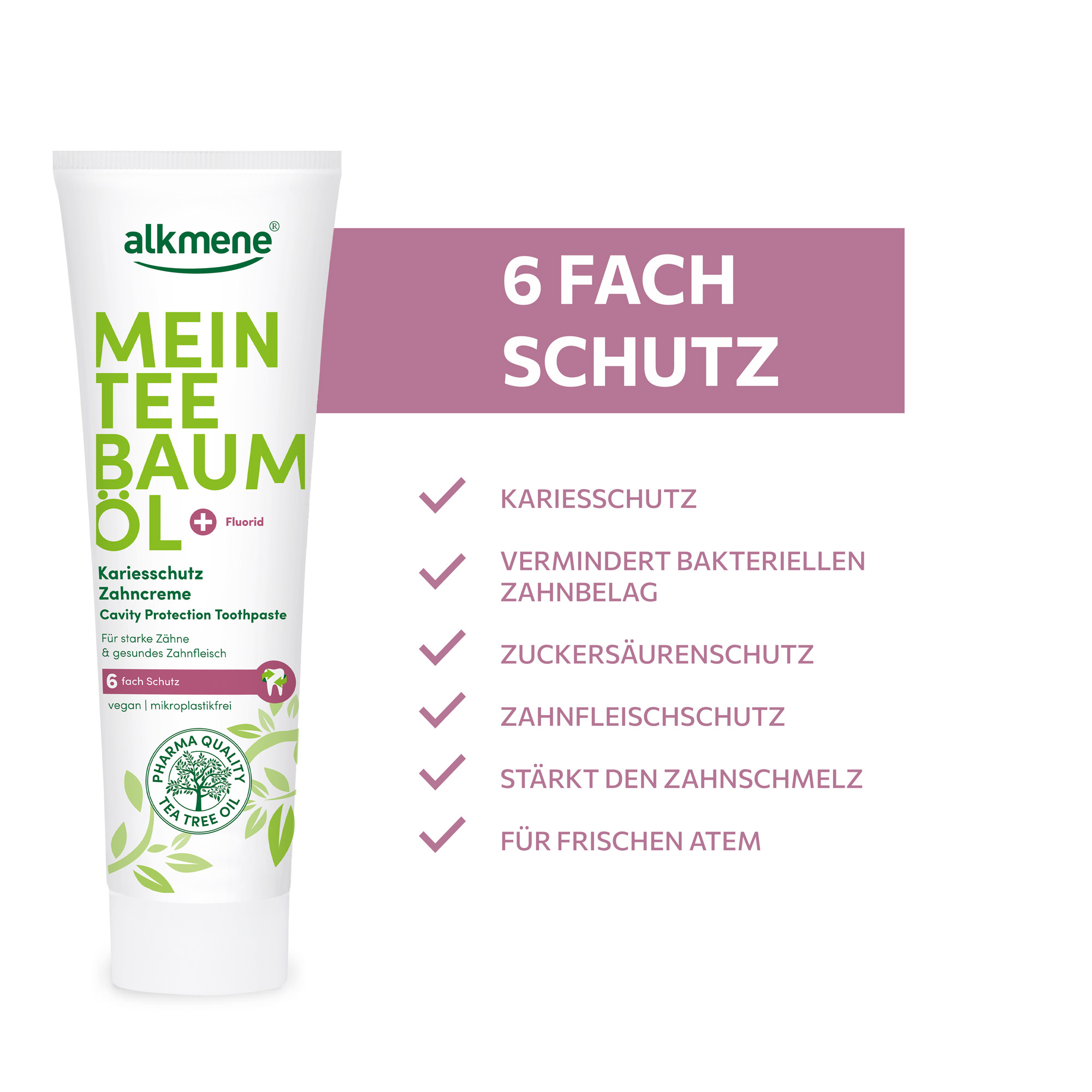 teebaumöl zahncreme mit 6 fach schutz