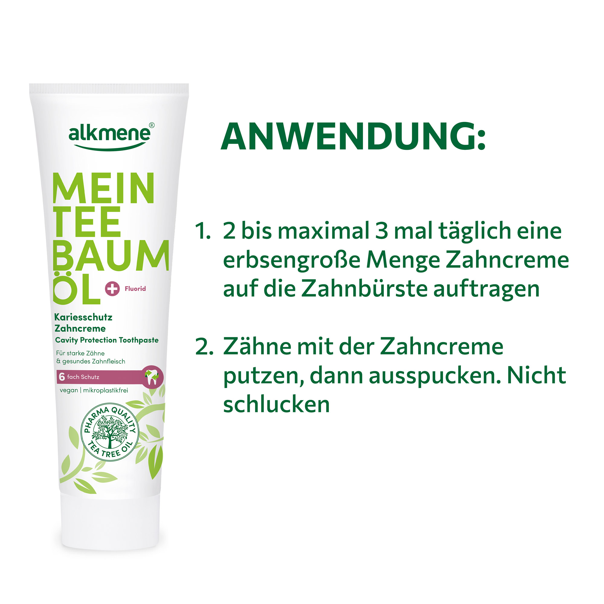 teebaumöl zahncreme 2 bis 3 mal täglich die zähne putzen