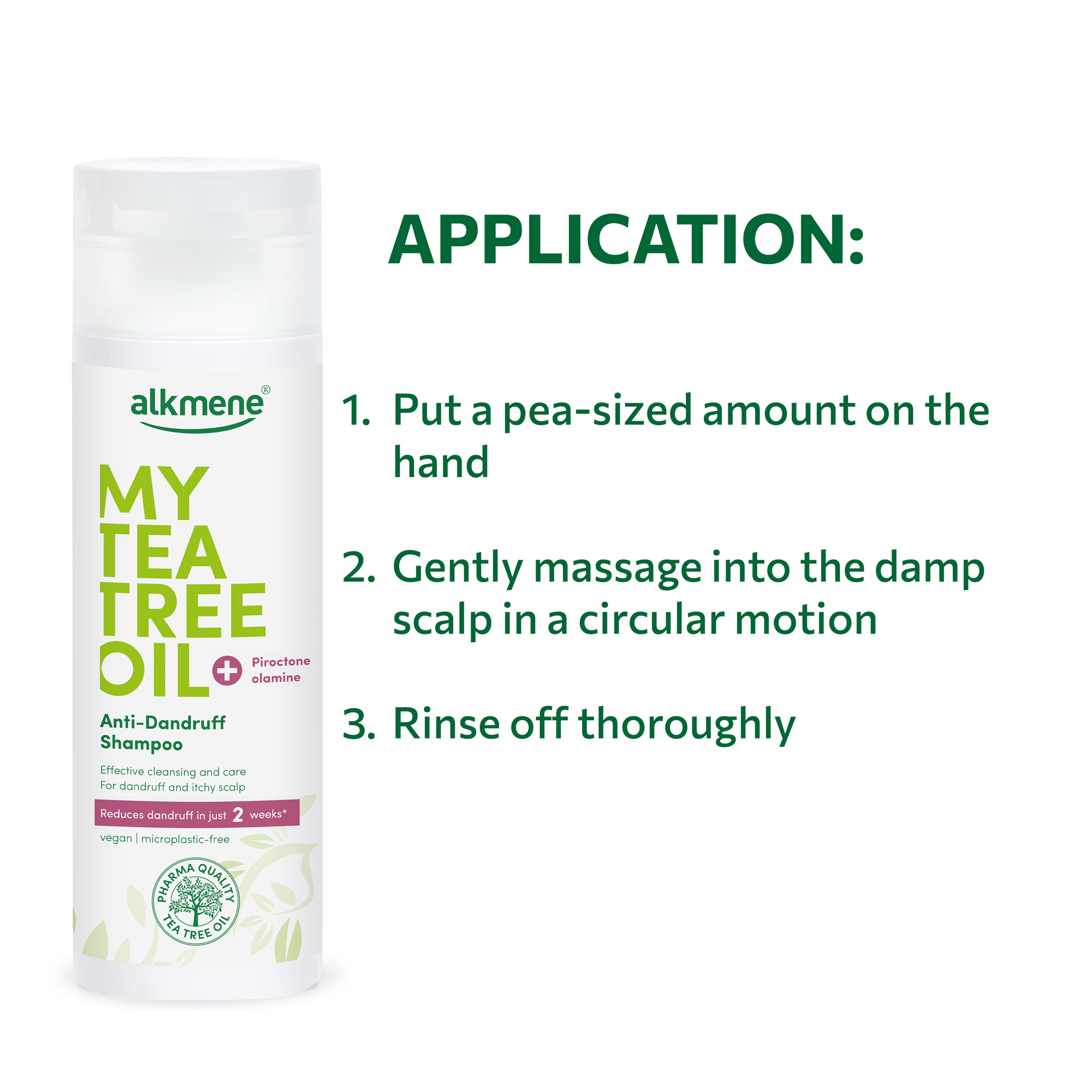 MY TEA TREE OIL shampoo application instructions