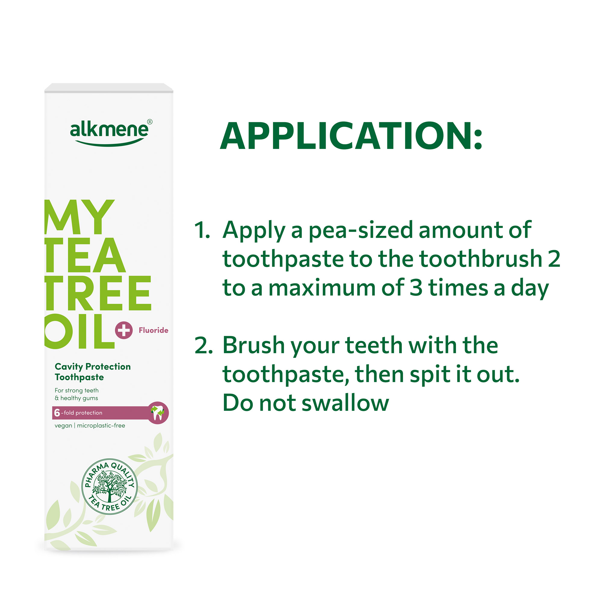 MY TEA TREE OIL Toothpaste application instructions