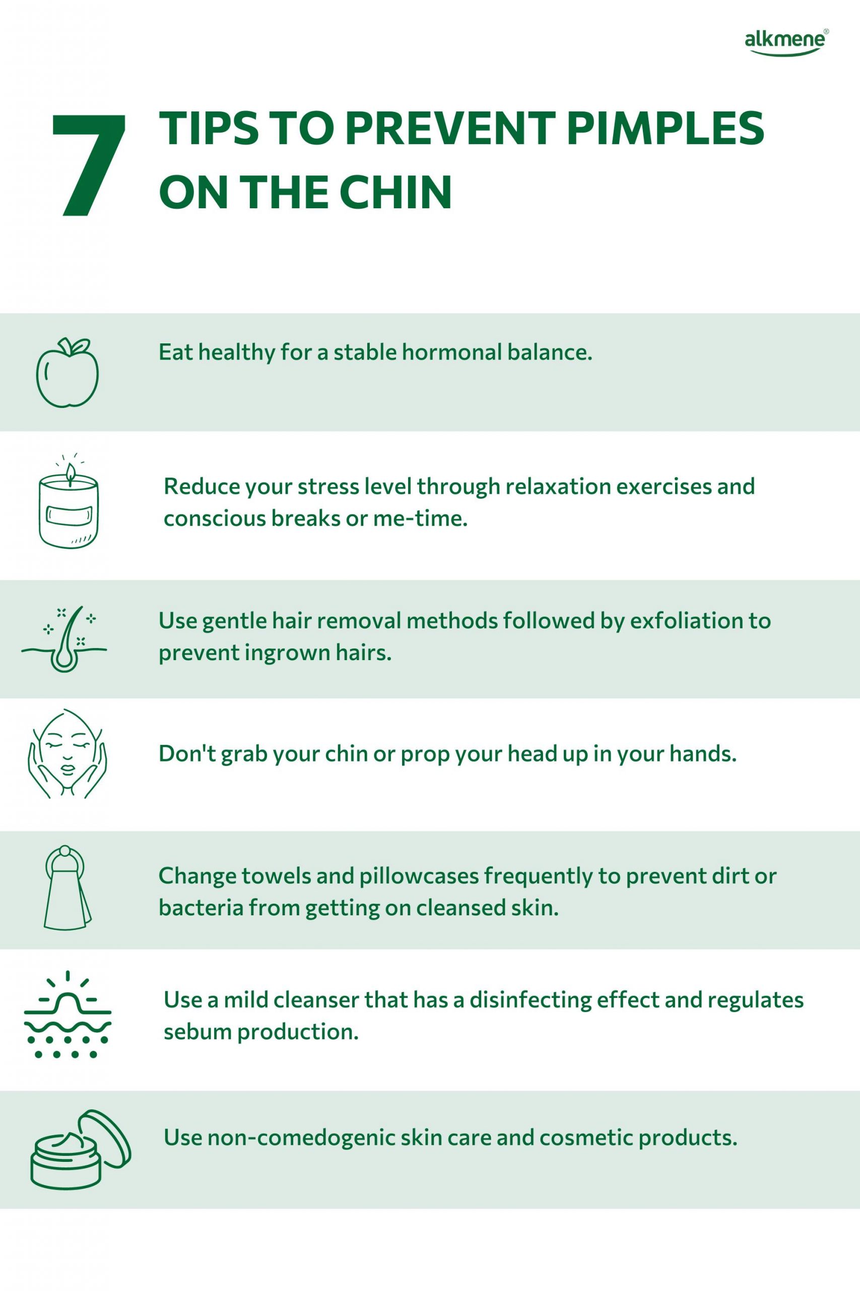 Tips on how to prevent pimples on the chin