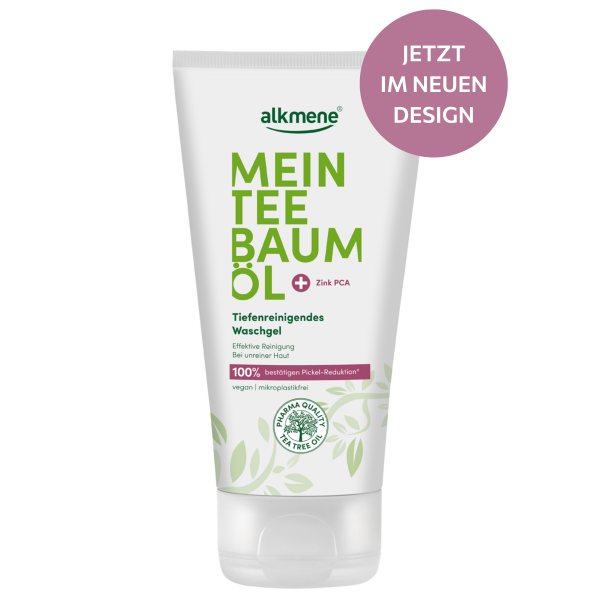 Produktbild Tube alkmene MEIN TEEBAUMÖL tiefenreinigendes Waschgel in der Tube